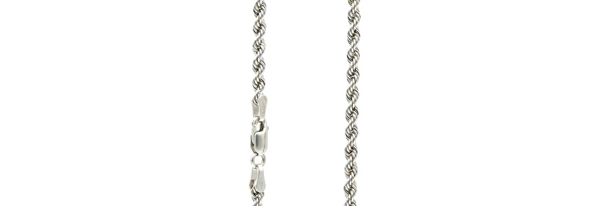 Rope chain witgoud 14kt 2mm