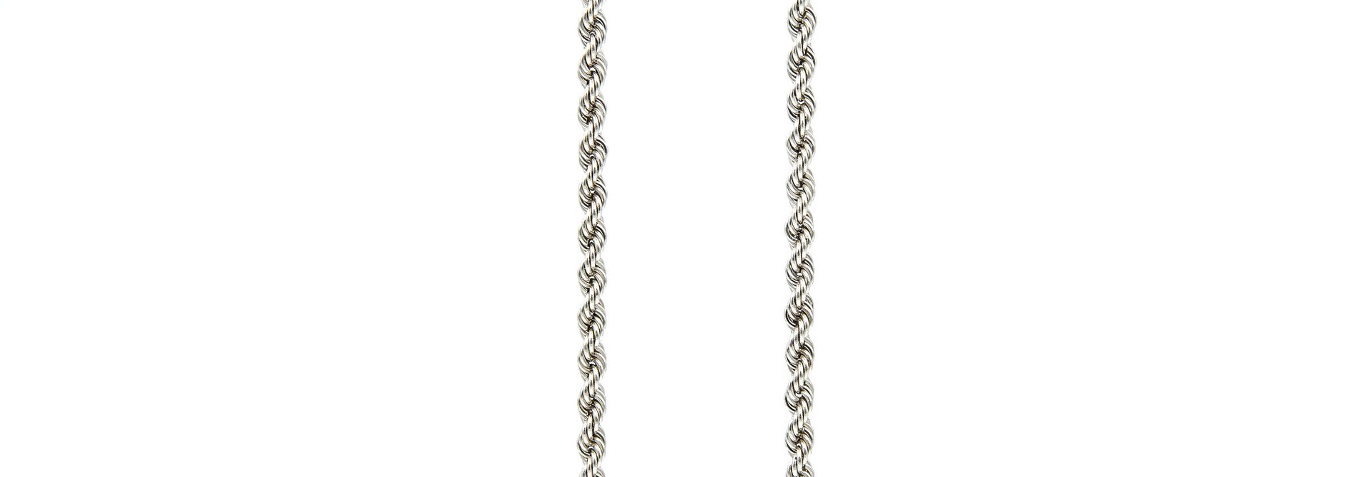 Rope chain witgoud 2mm