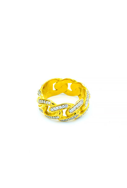 "Cuban" ring stenen