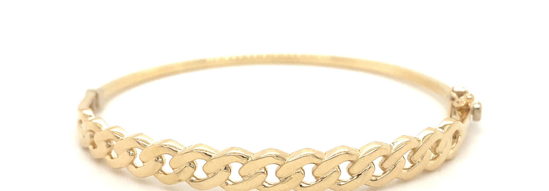 Armband vast halve cuban link