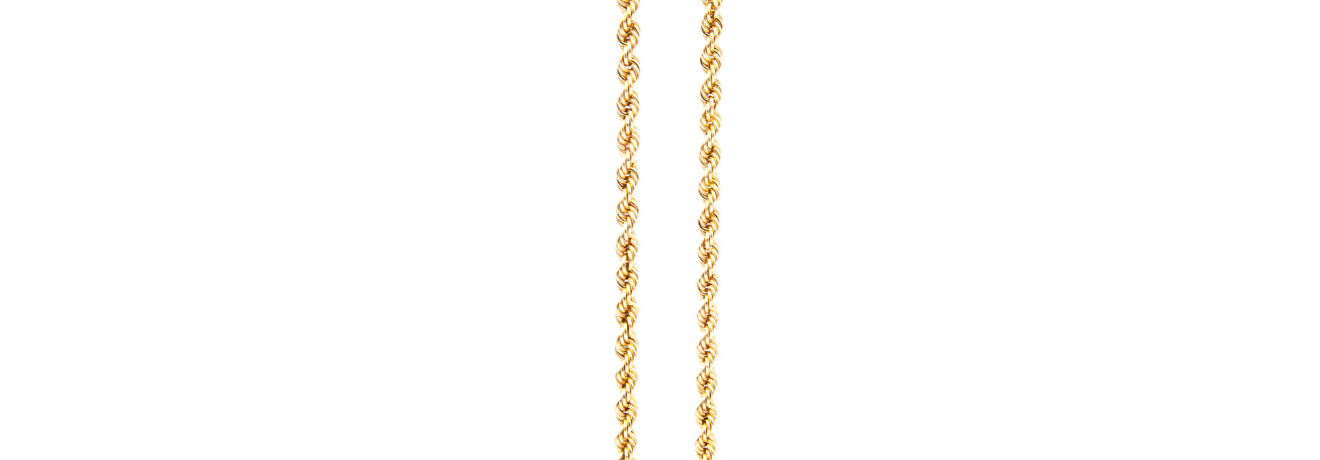 Rope chain roségoud 14kt 2mm