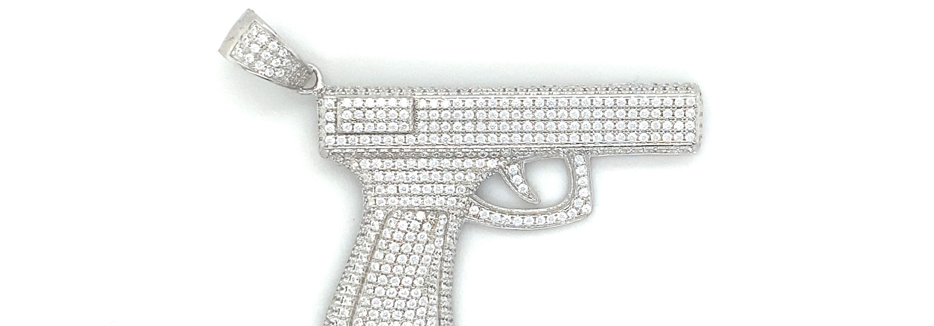 Hanger pistool zilver