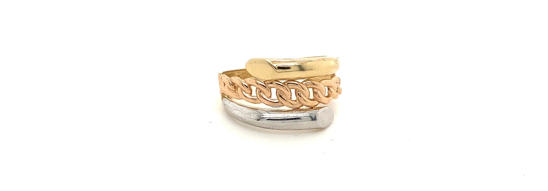 Ring tricolor cuban combinatie