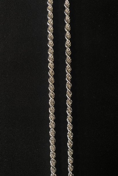 Rope chain massief zilver 4 mm