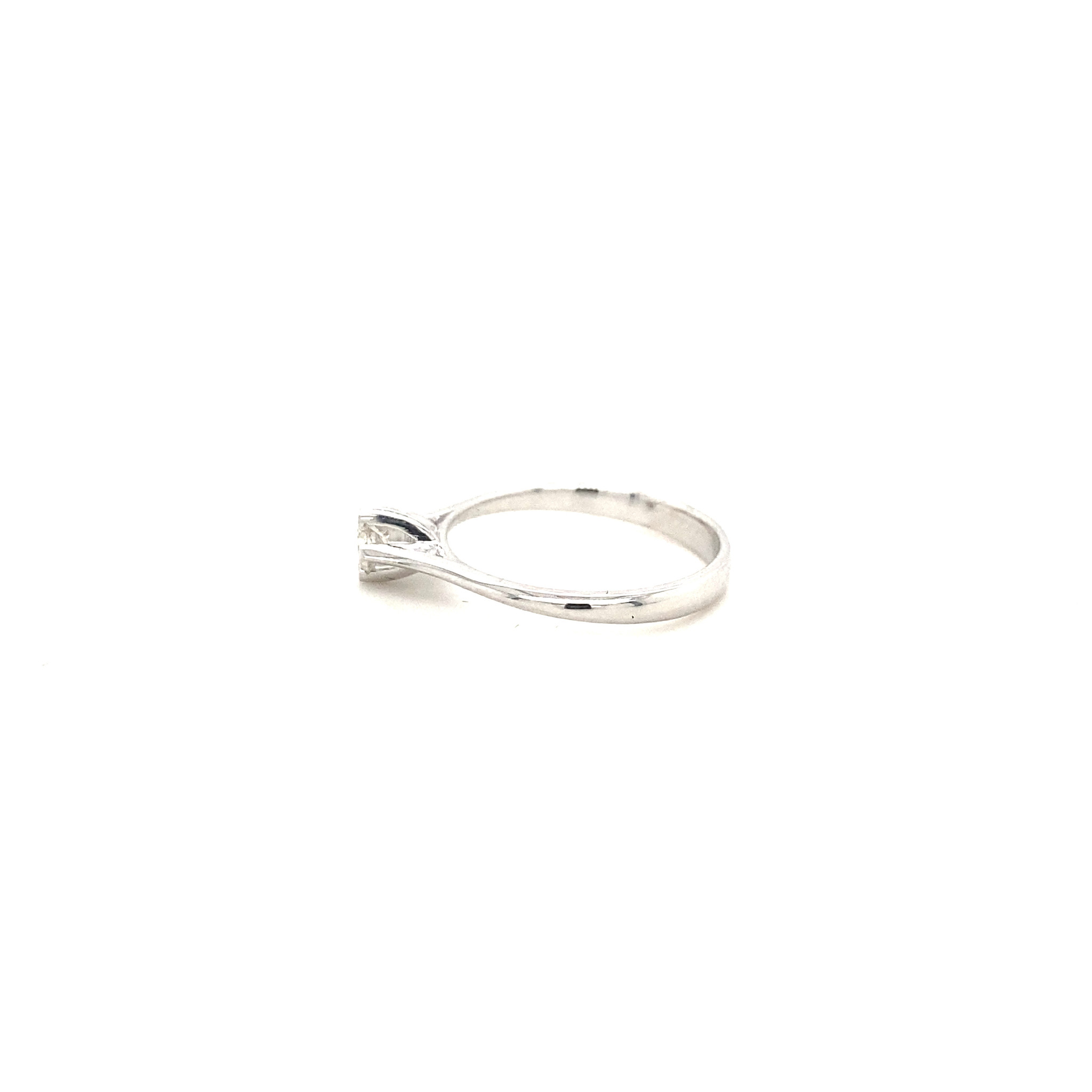 Ring diamant witgoud solitaire steen-2