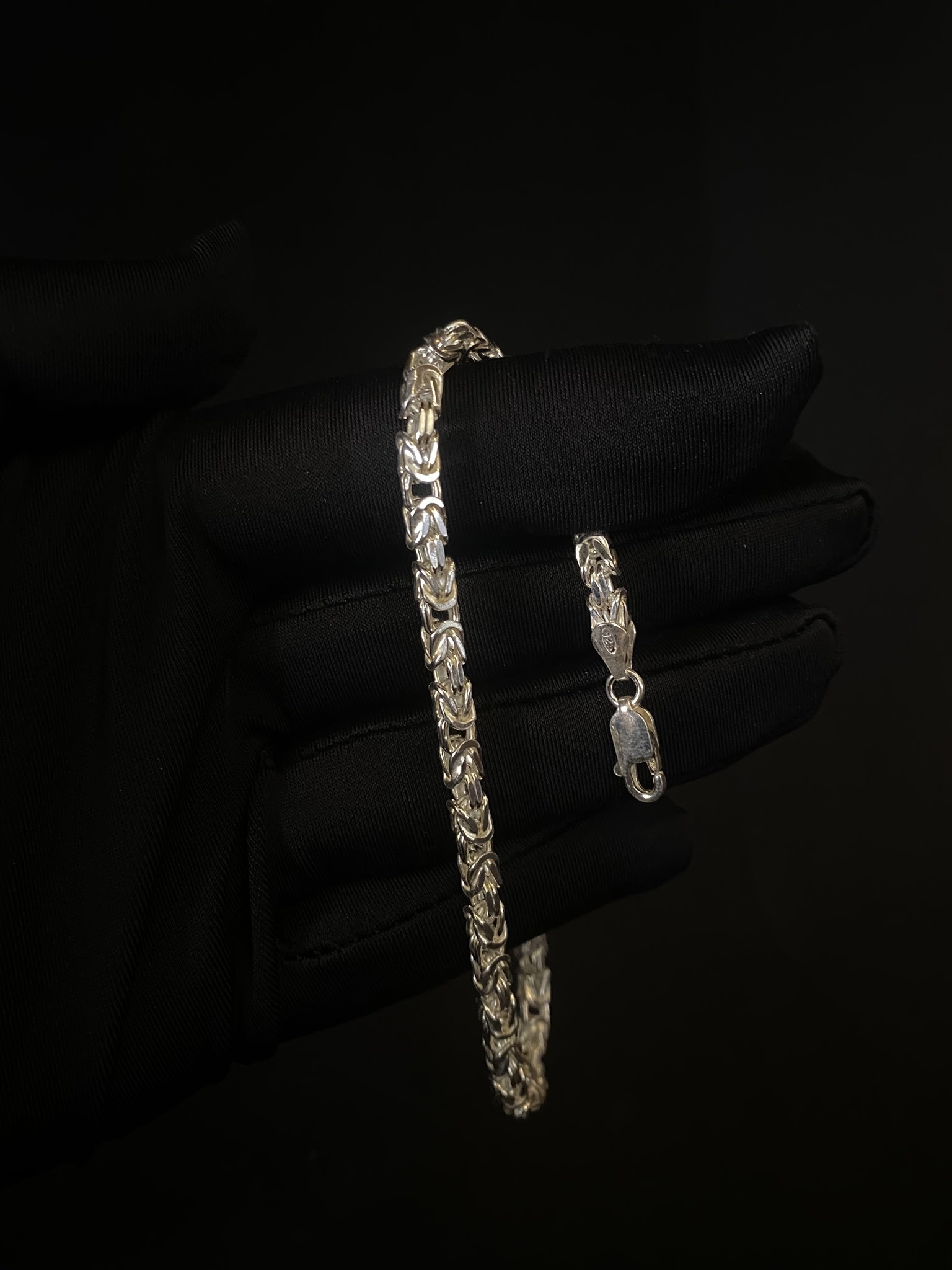 Armband koningsschakel zilver 2-5.5 mm-2