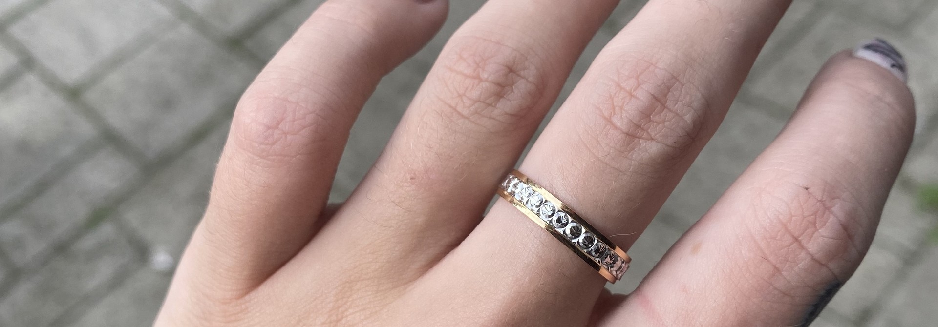 Ring bicolor band volledig bewerkt