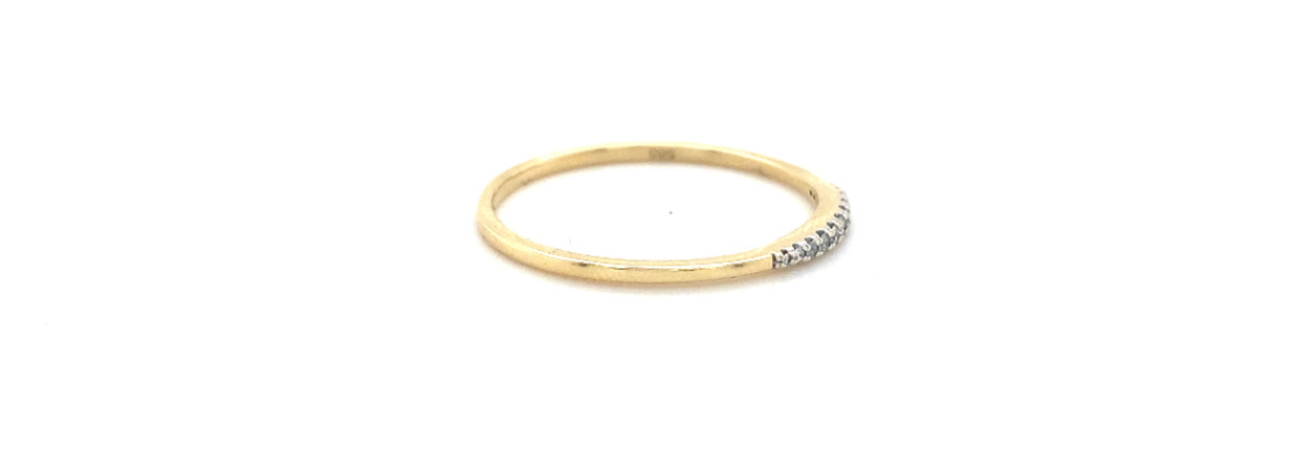 Ring diamanten in de band