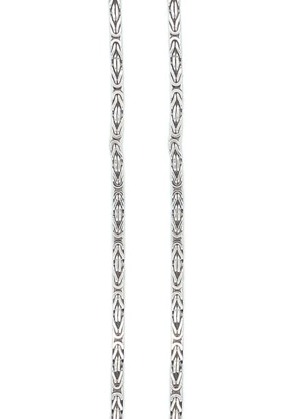 "Koning" ketting massief witgoud 2.3 mm