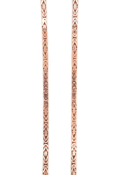 "Koning" ketting massief roségoud 2.5 mm