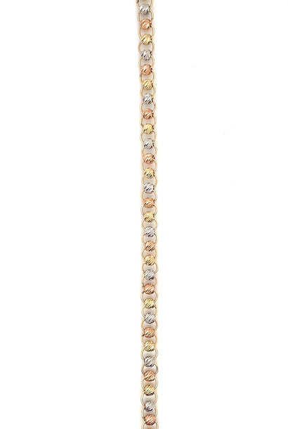 "Juultje" armband tricolor diamond cut