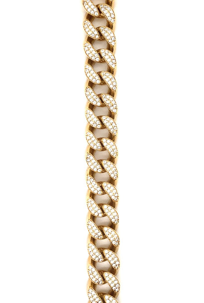 "Cuban" armband steentjes 11 mm
