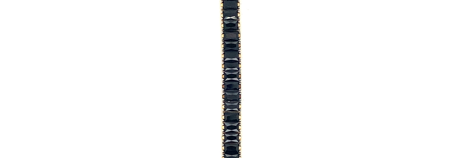 Armband tennisband met zwarte zirkonia's