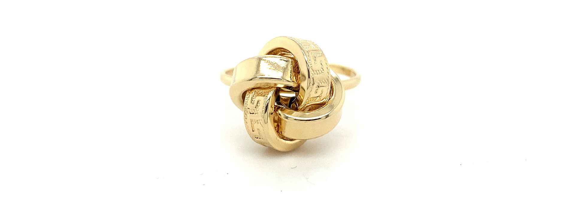 Ring knoop met bewerking schuifring