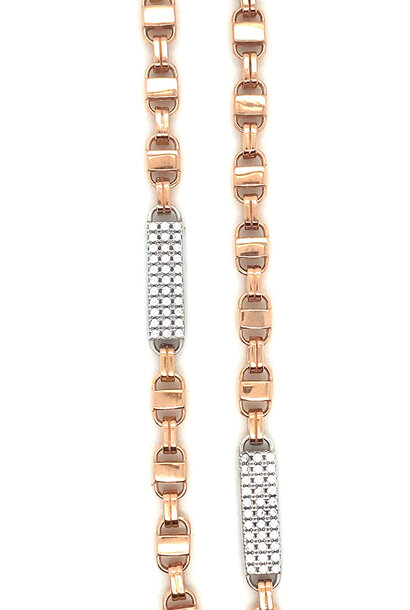 "Kingsley" ketting 5 mm - rosé
