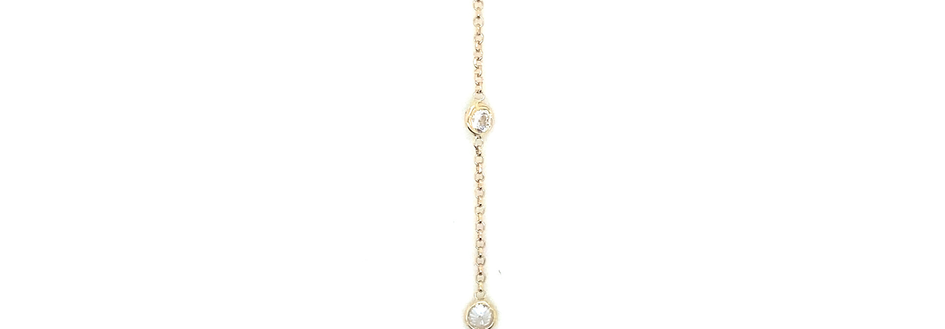 Armband met zirkonia's en opengewerkte hartjes