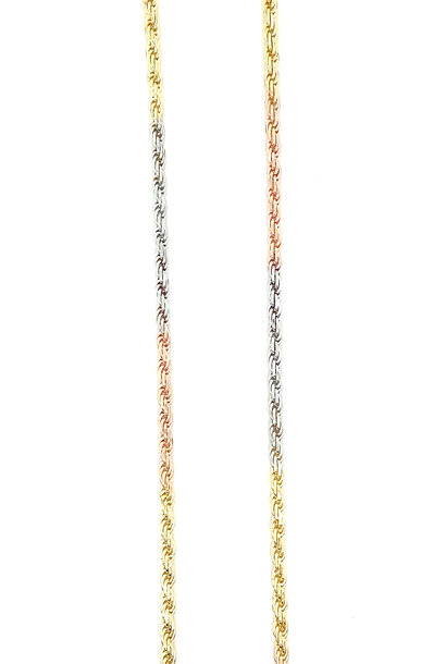 Rope chain tricolor 2 mm