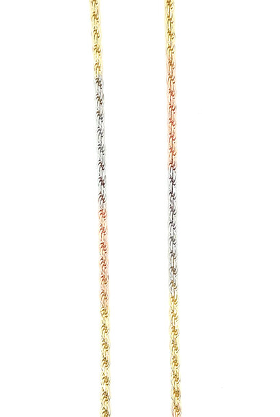 Rope chain tricolor 1.5 mm