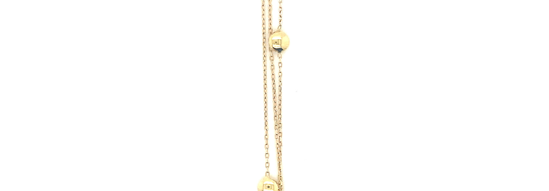 Armband losse kettinkjes met platte balletjes