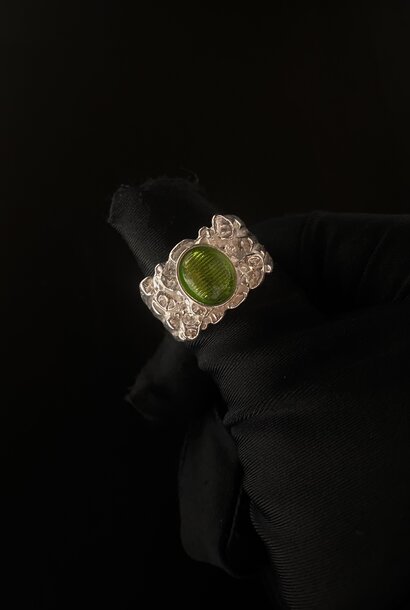 "Jade" ring zilver