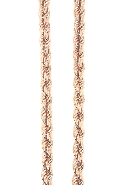 Rope chain roségoud 4.5 mm