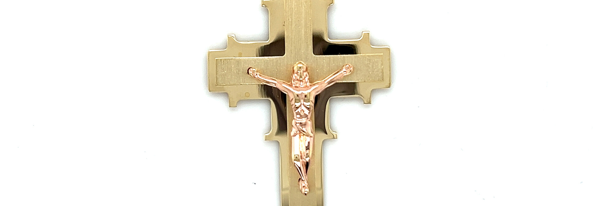 Hanger Jezus op gelaagd kruis bicolor