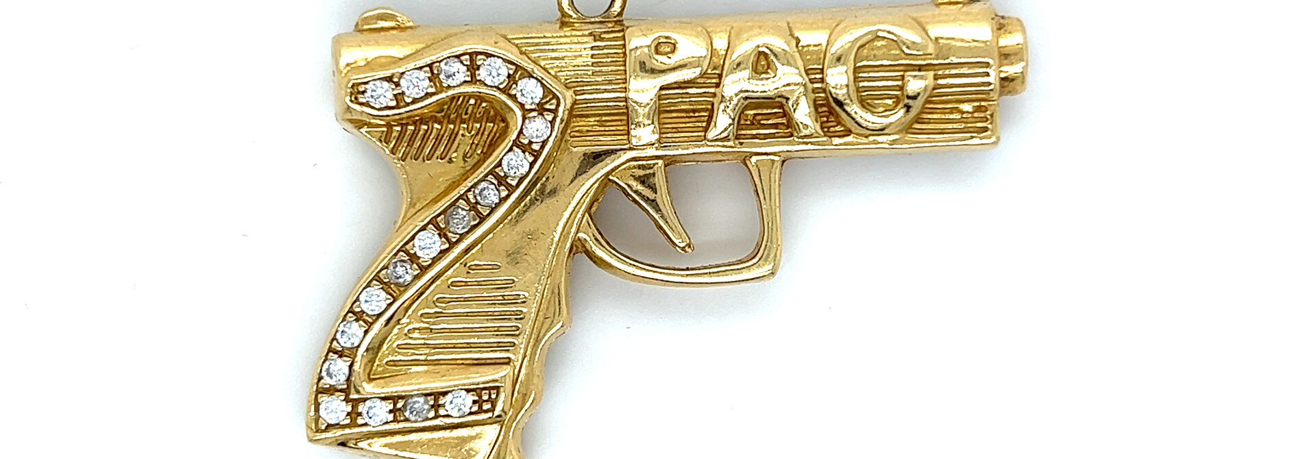 Hanger pistool met Tupac ‘2-Pac’ met zirkonia’s