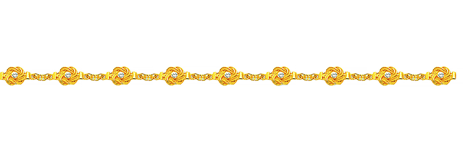 Armband mattenklopperschakel bezet met diamant of zirkonia 5337