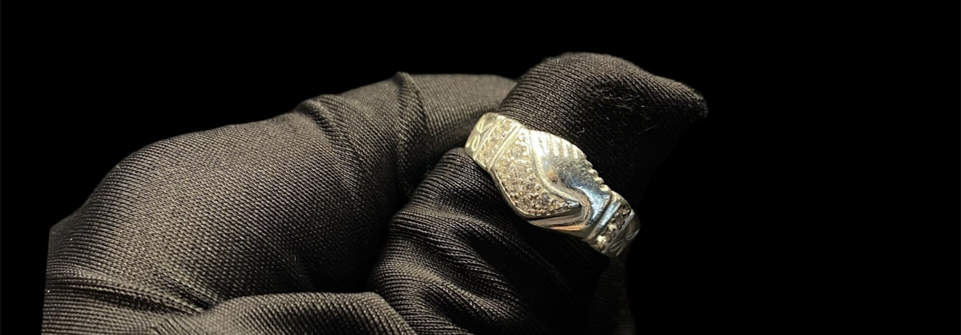 Ring zilver vriendschap met zirkonia's