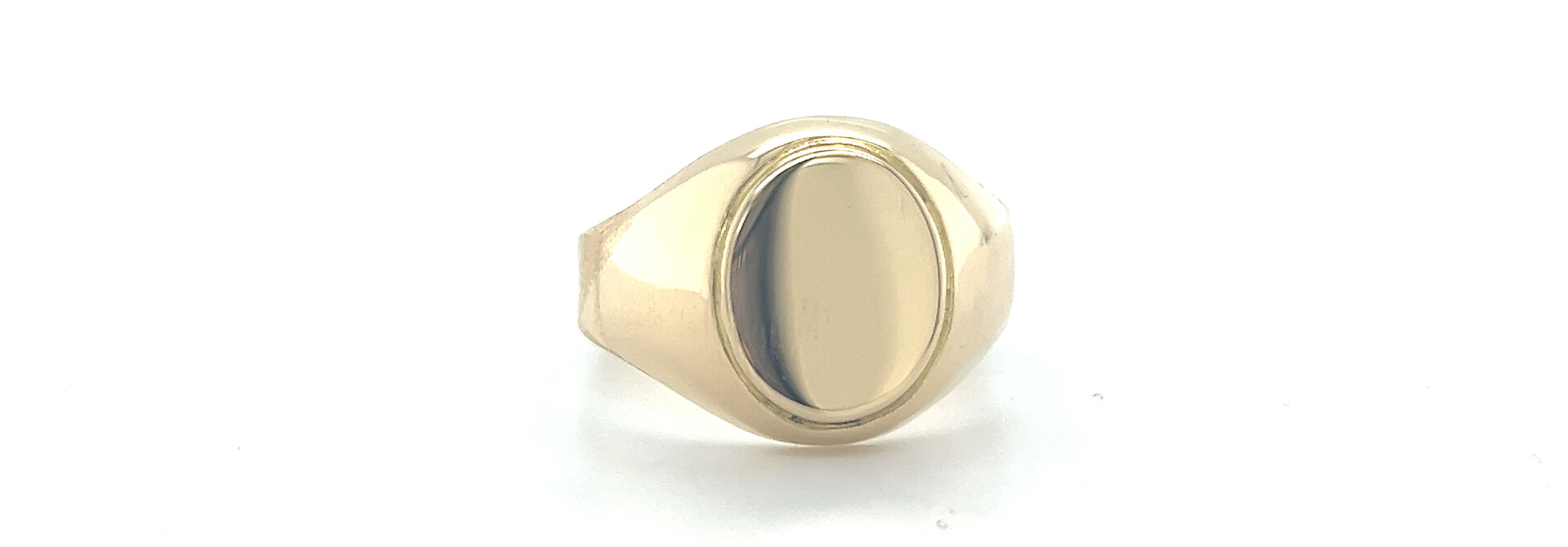 Ring ovale zegel met ingezette rand