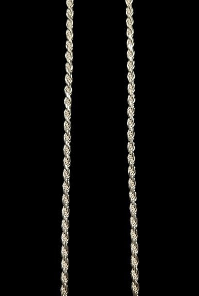 Rope chain massief zilver diamond cut