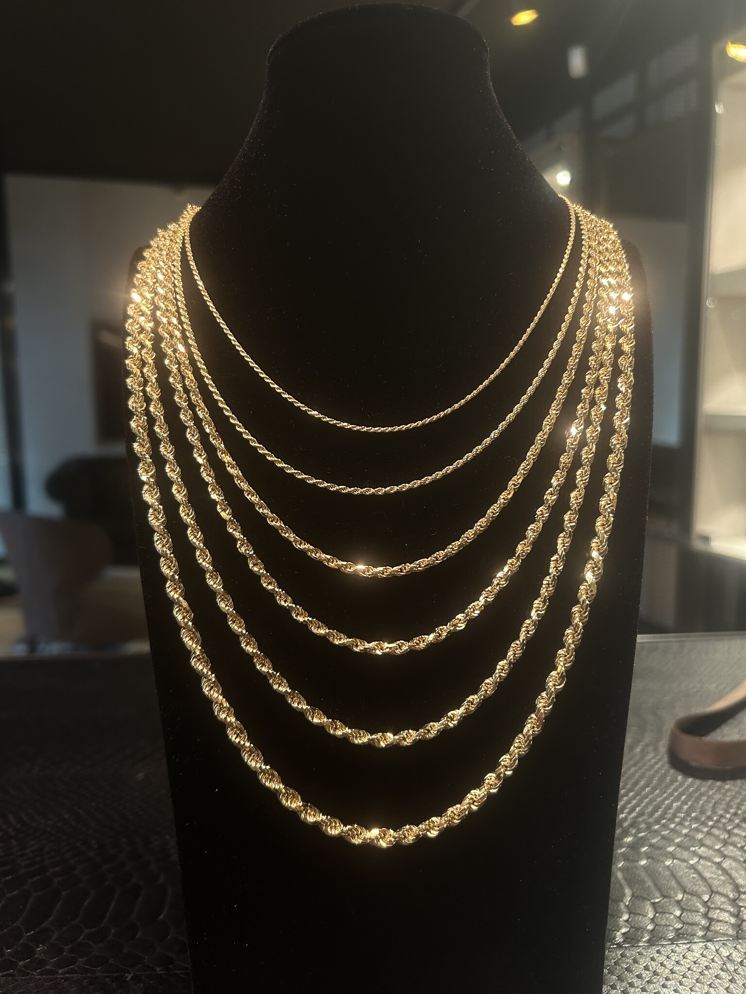 Rope chain Nederlands goud massief 4.5 mm-4