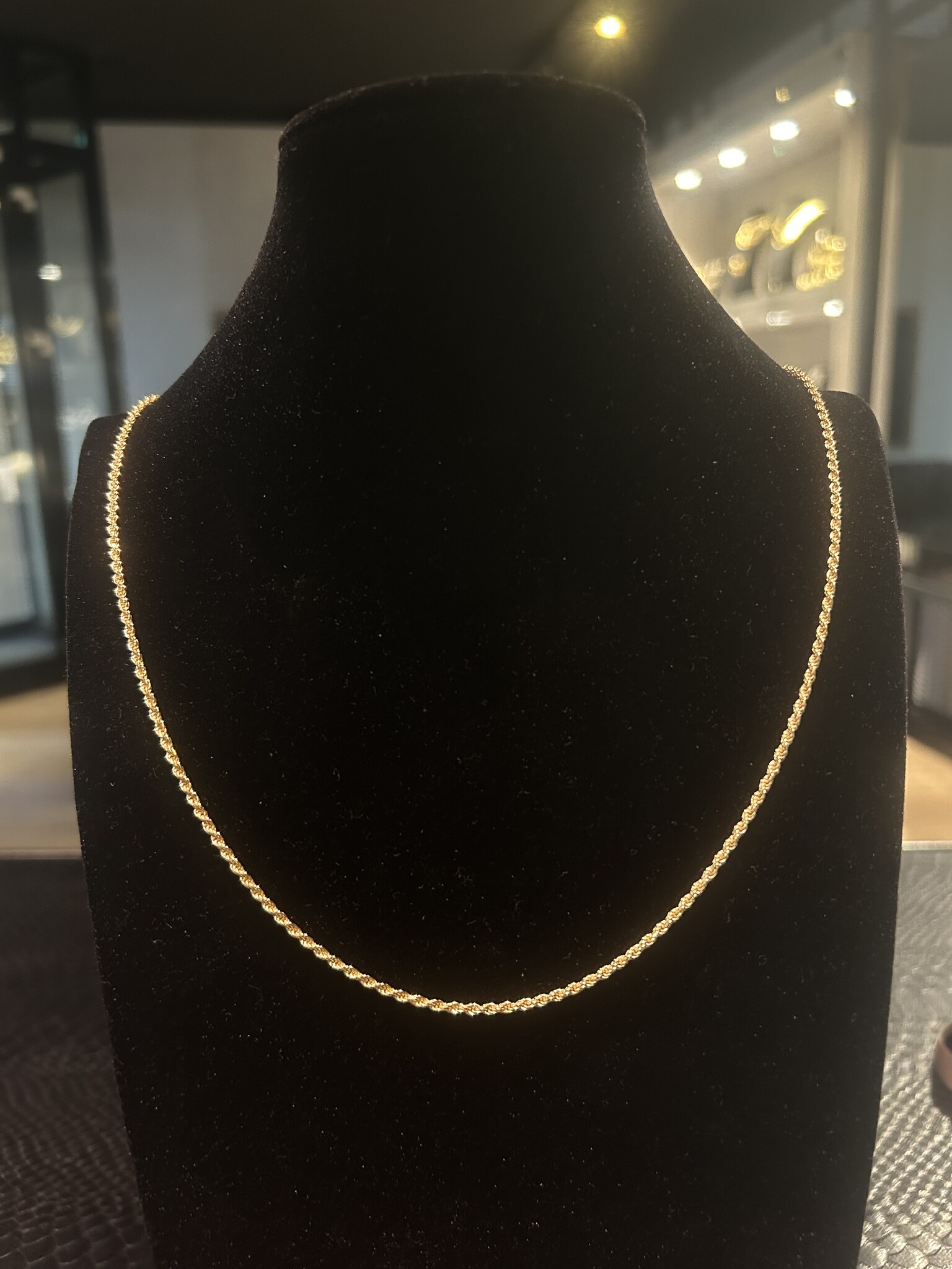 Rope chain Nederlands goud massief 2 mm-4