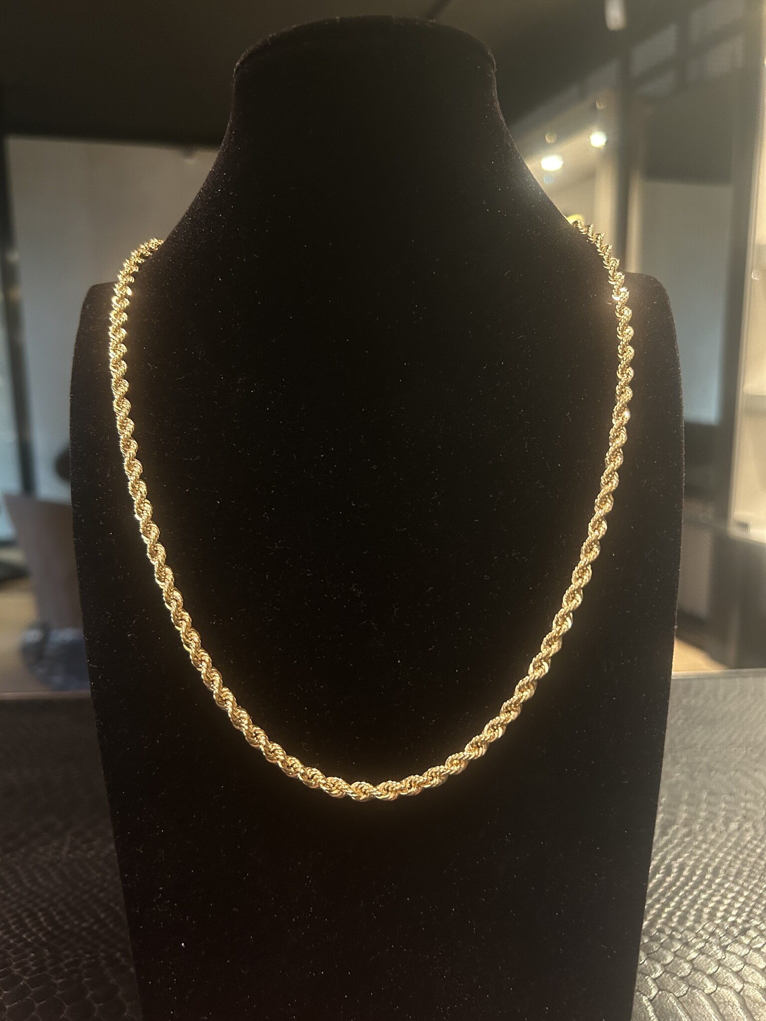 Rope chain Nederlands goud 4 mm-2