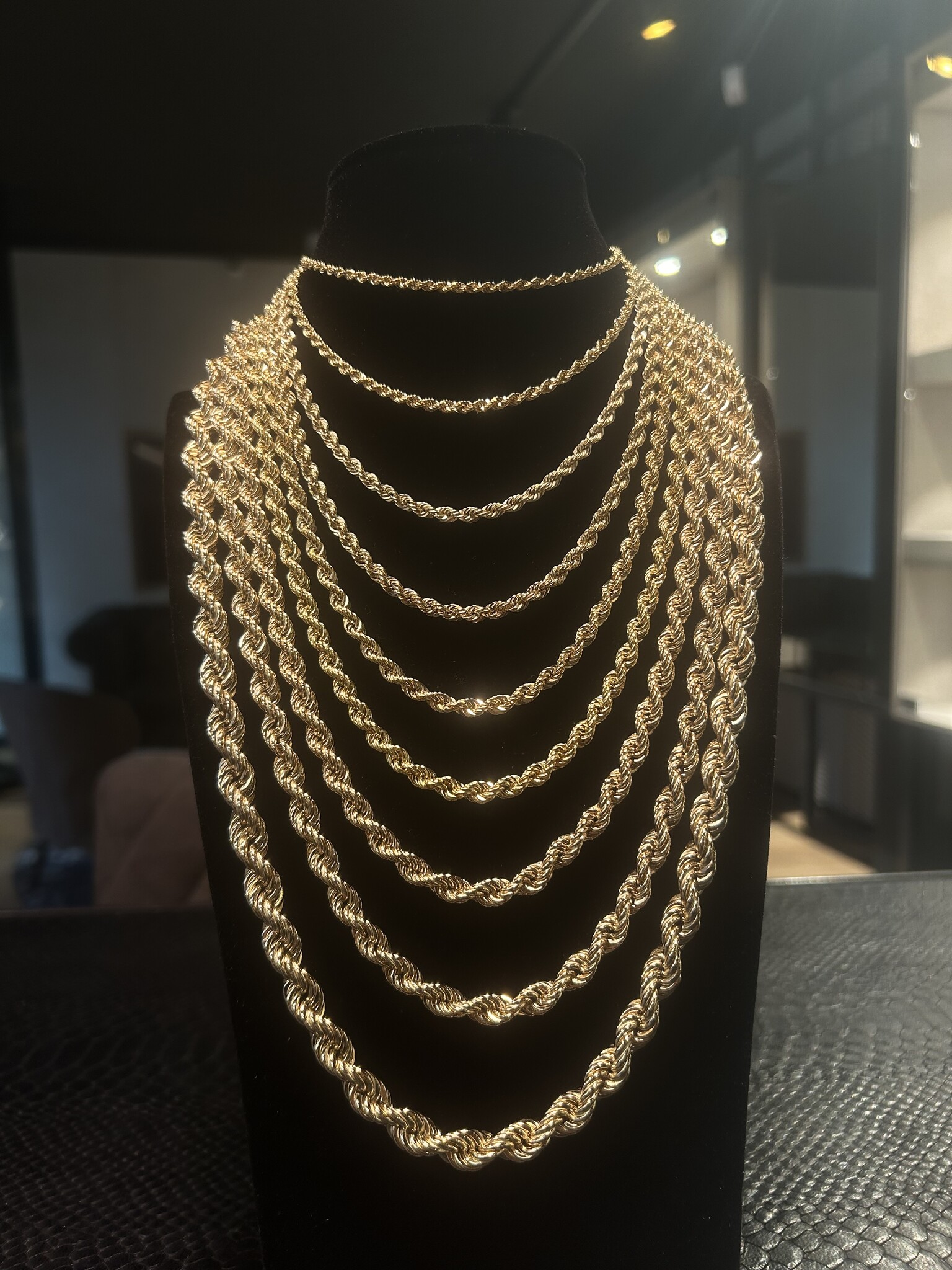 Rope chain Nederlands goud 4 mm-4