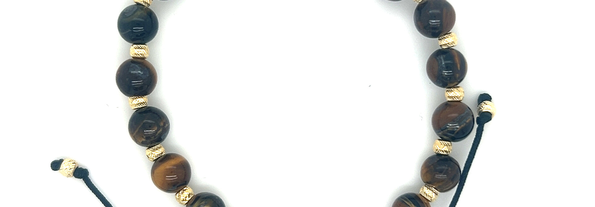 Armband koord met gouden balletjes en kralen