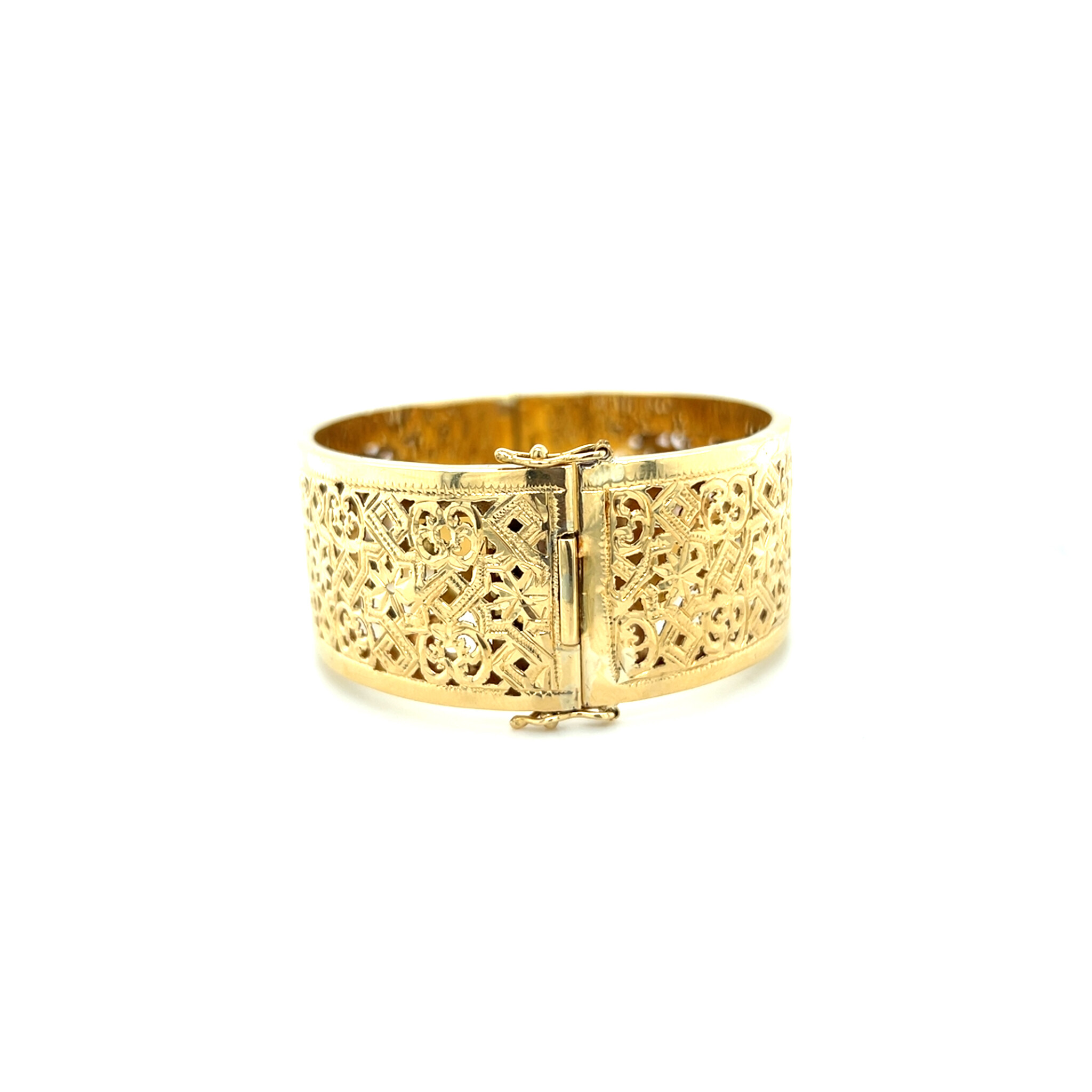 Armband brede opengewerkte vaste band-2