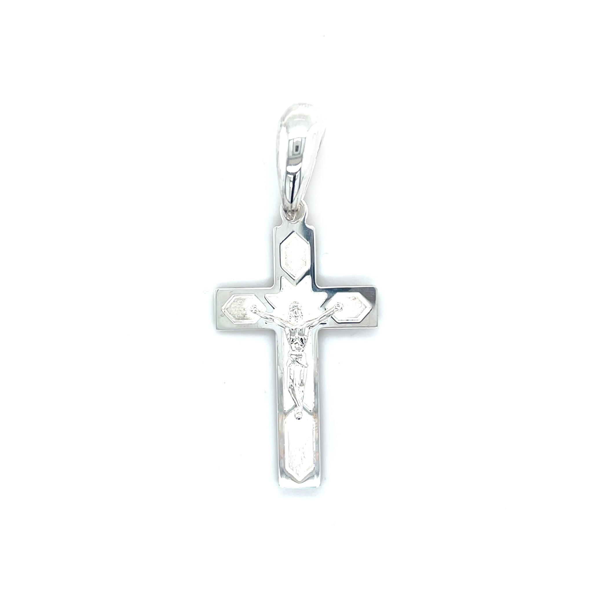 Hanger kruis met Jezus aan het kruis bewerkt-1