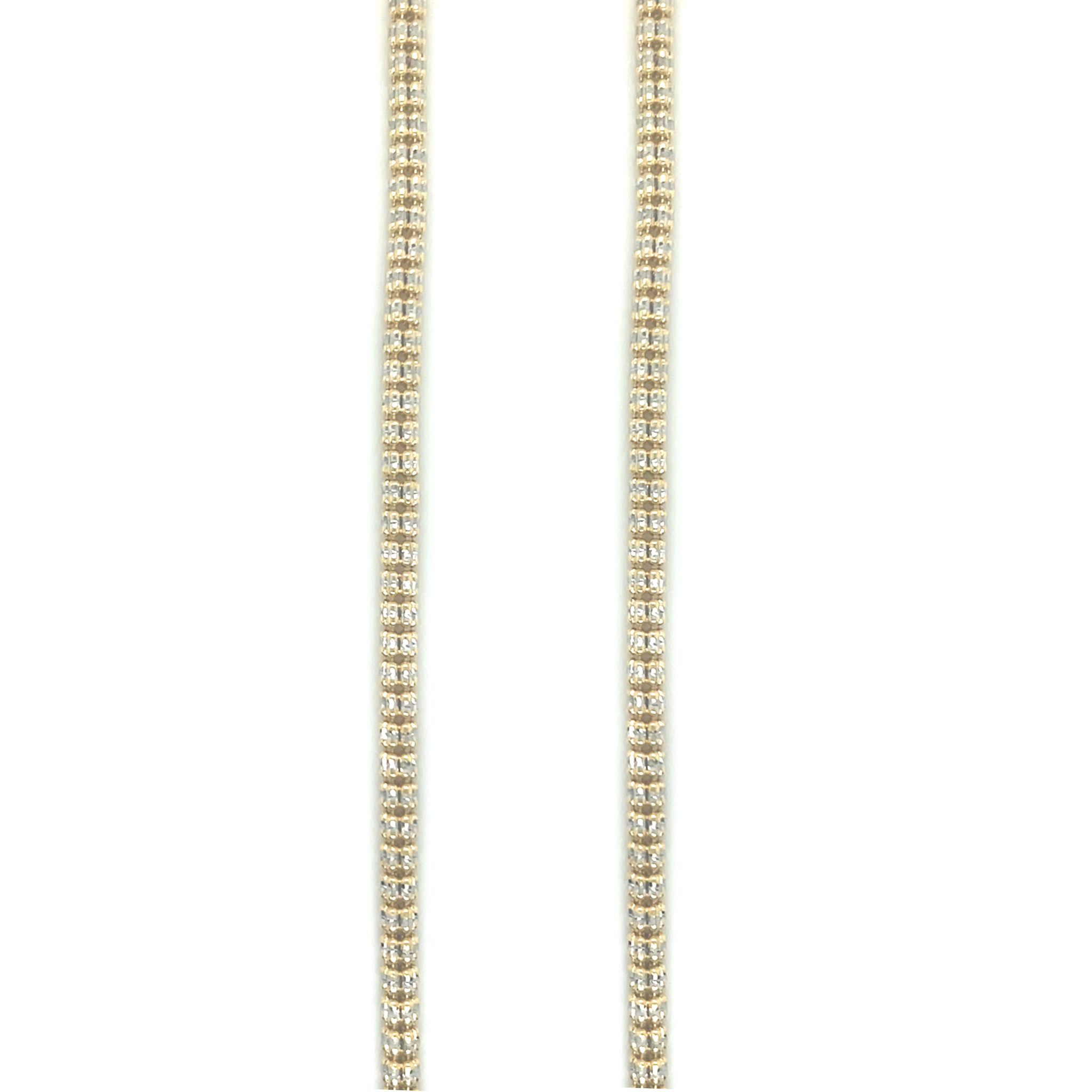 Ketting ronde Popnumschakel bicolor-1