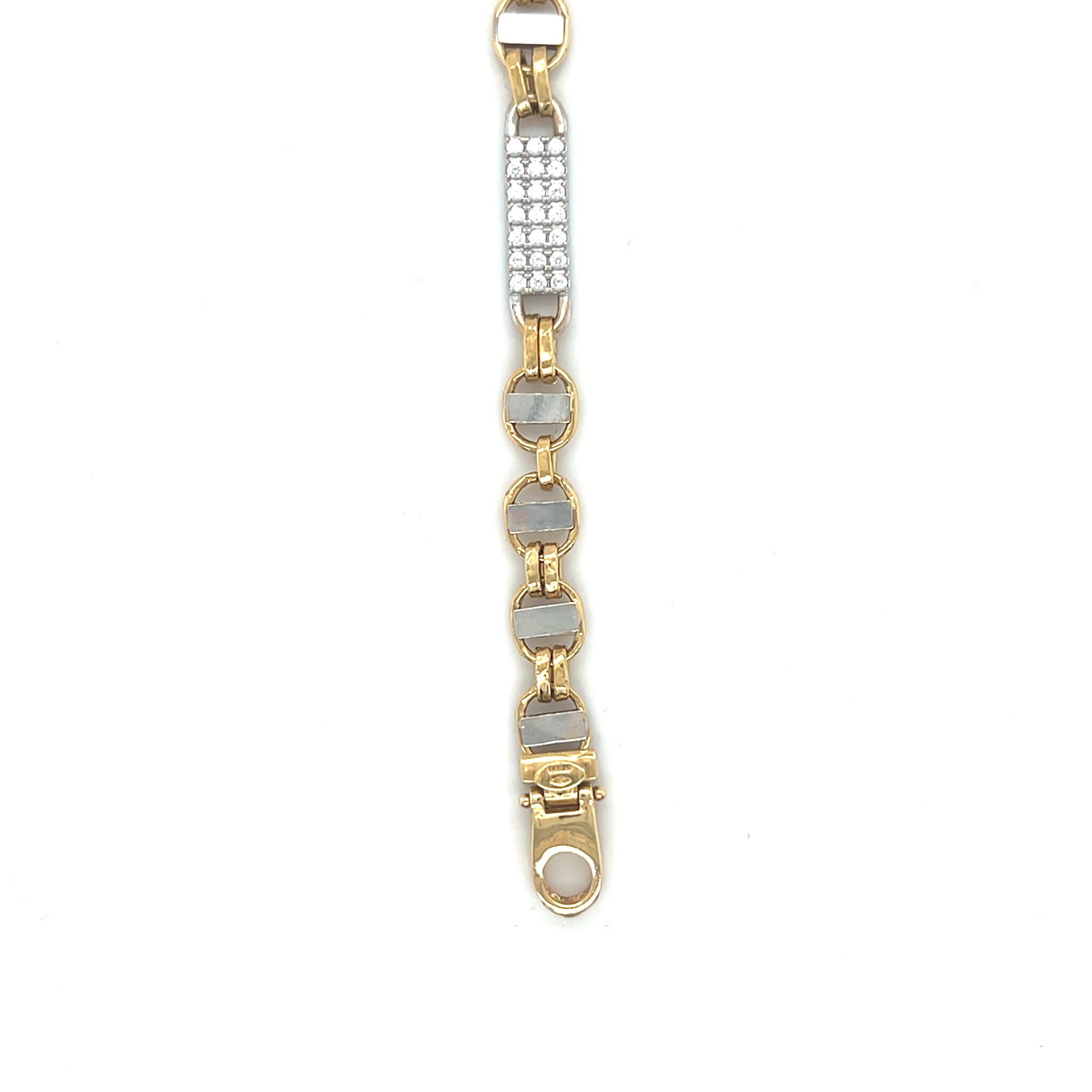 Armband Kingsleyschakel bezet met zirkonia's-2