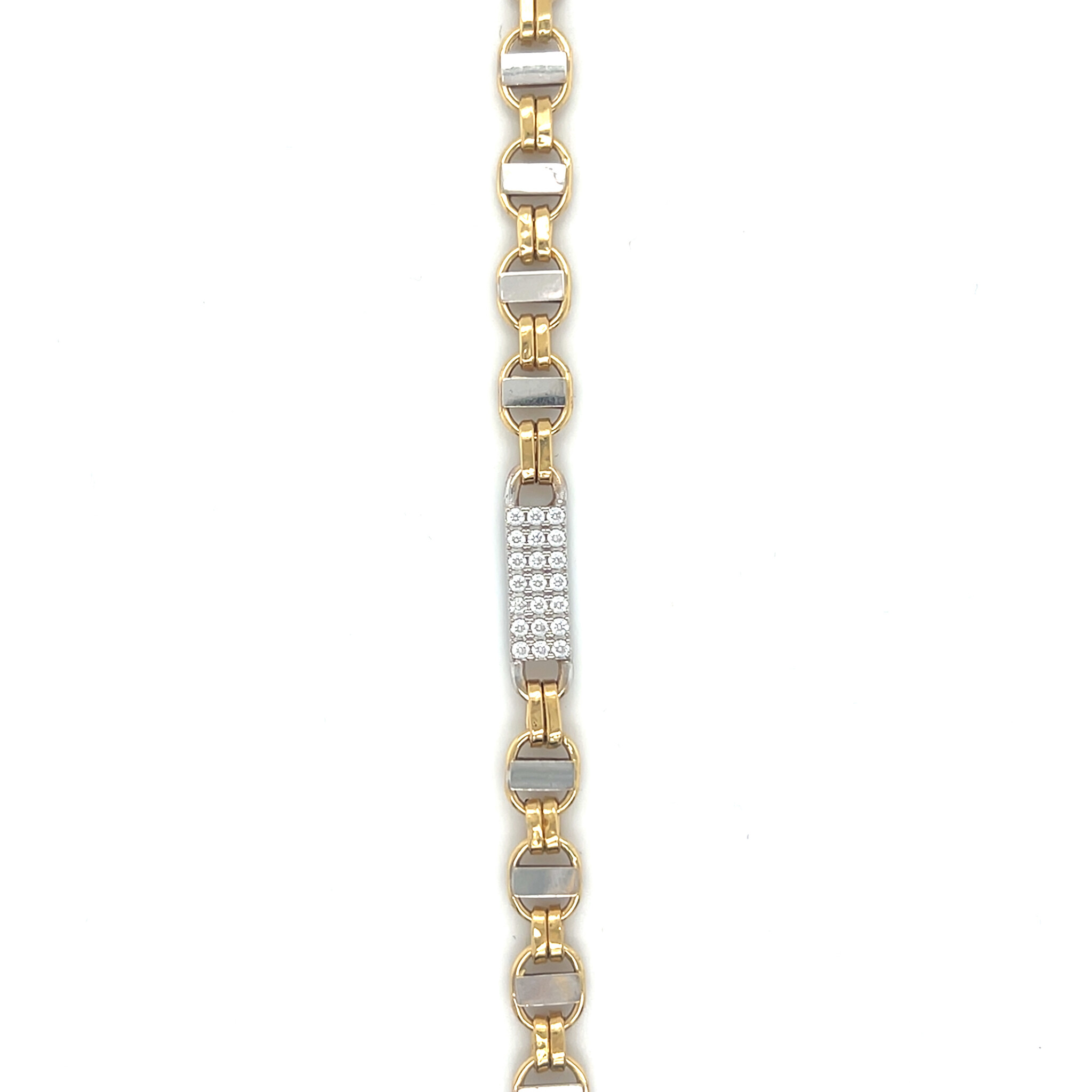 Armband Kingsleyschakel bezet met zirkonia's-1