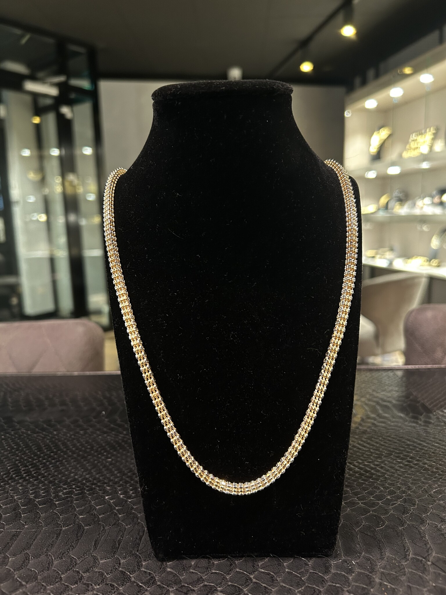 Ketting Popnumschakel 3 laags bicolor-2