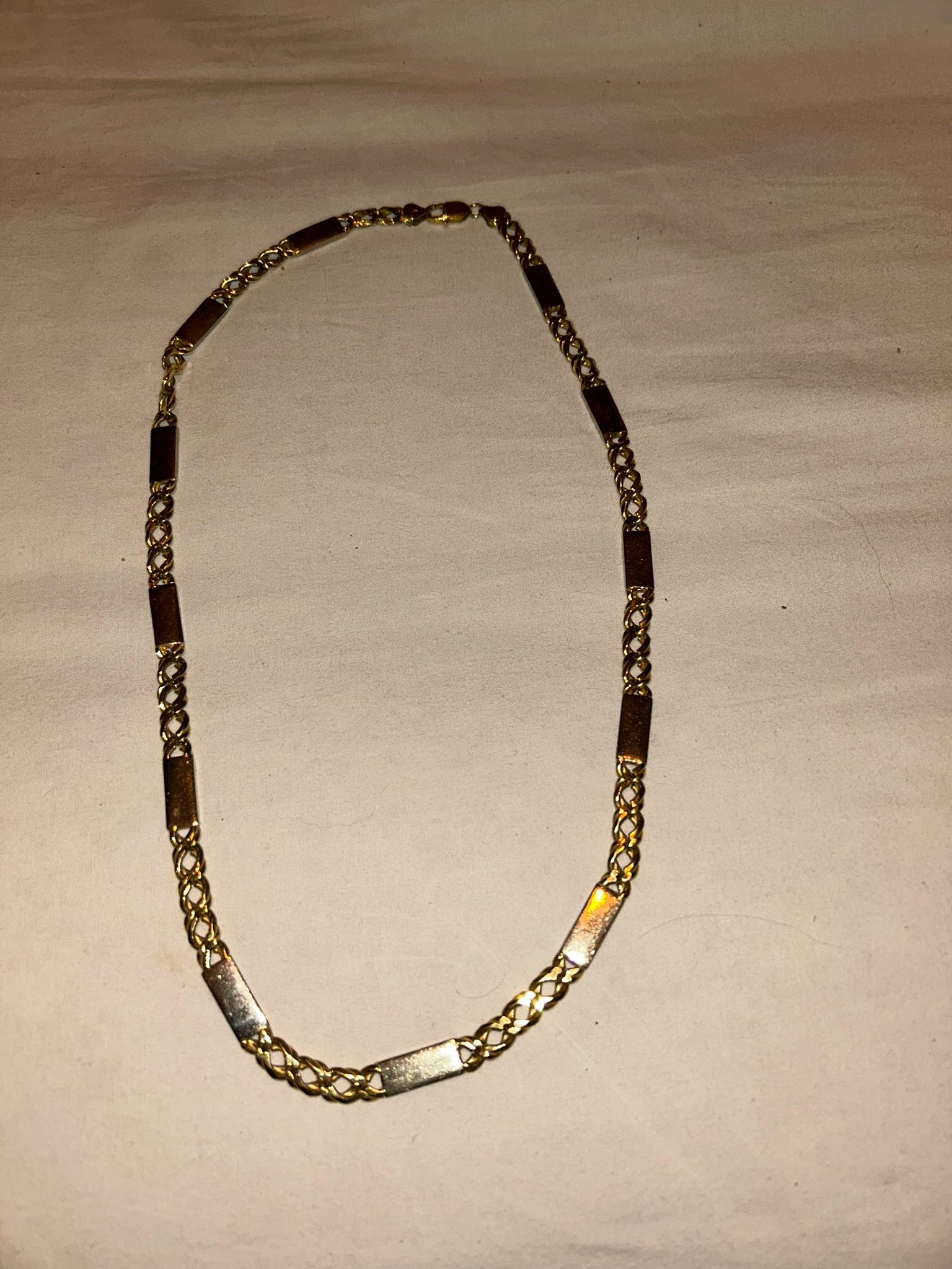 Fantasie ketting bicolor 18kt 98 gram 62 cm-2