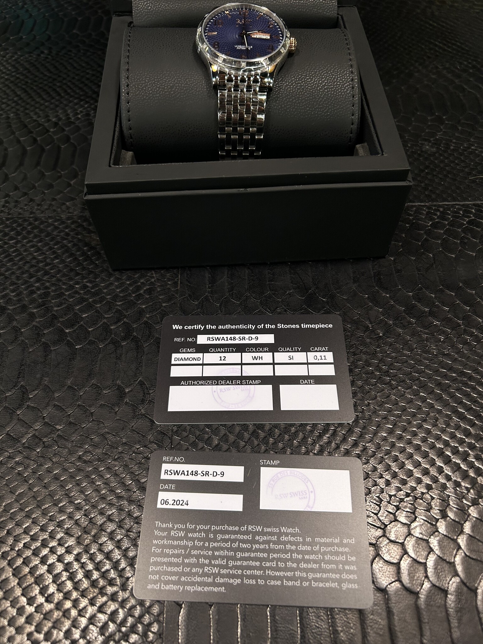 Horloge diamant RSW La Neuveville Automatic 0.11 ct-2