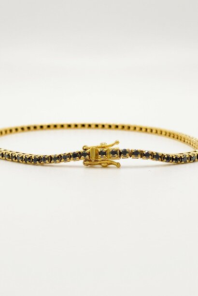 Tennis armband 18kt zwarte diamanten