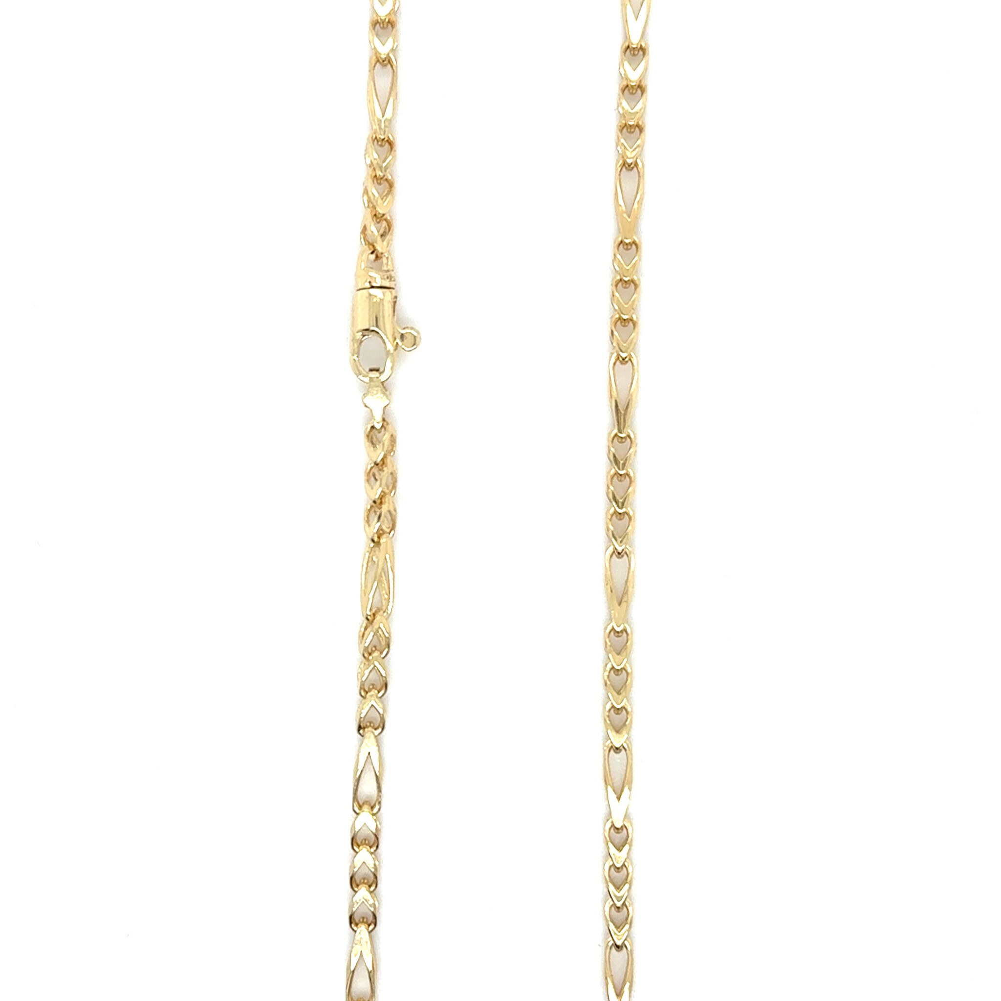 Ketting vierkante scherpe Figaroschakel-2