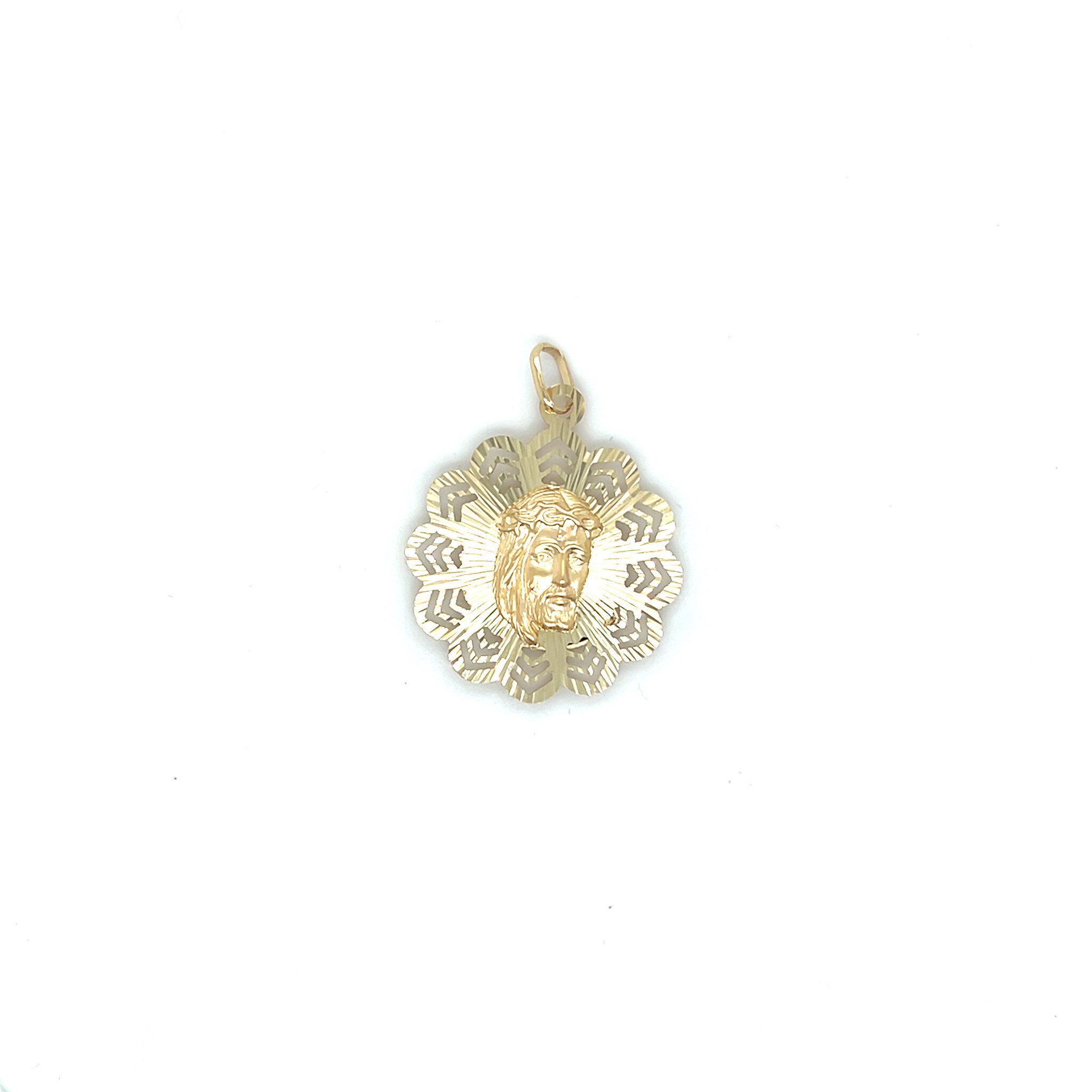 Hanger Jezus of Maria met bewerkte stralenkrans-1