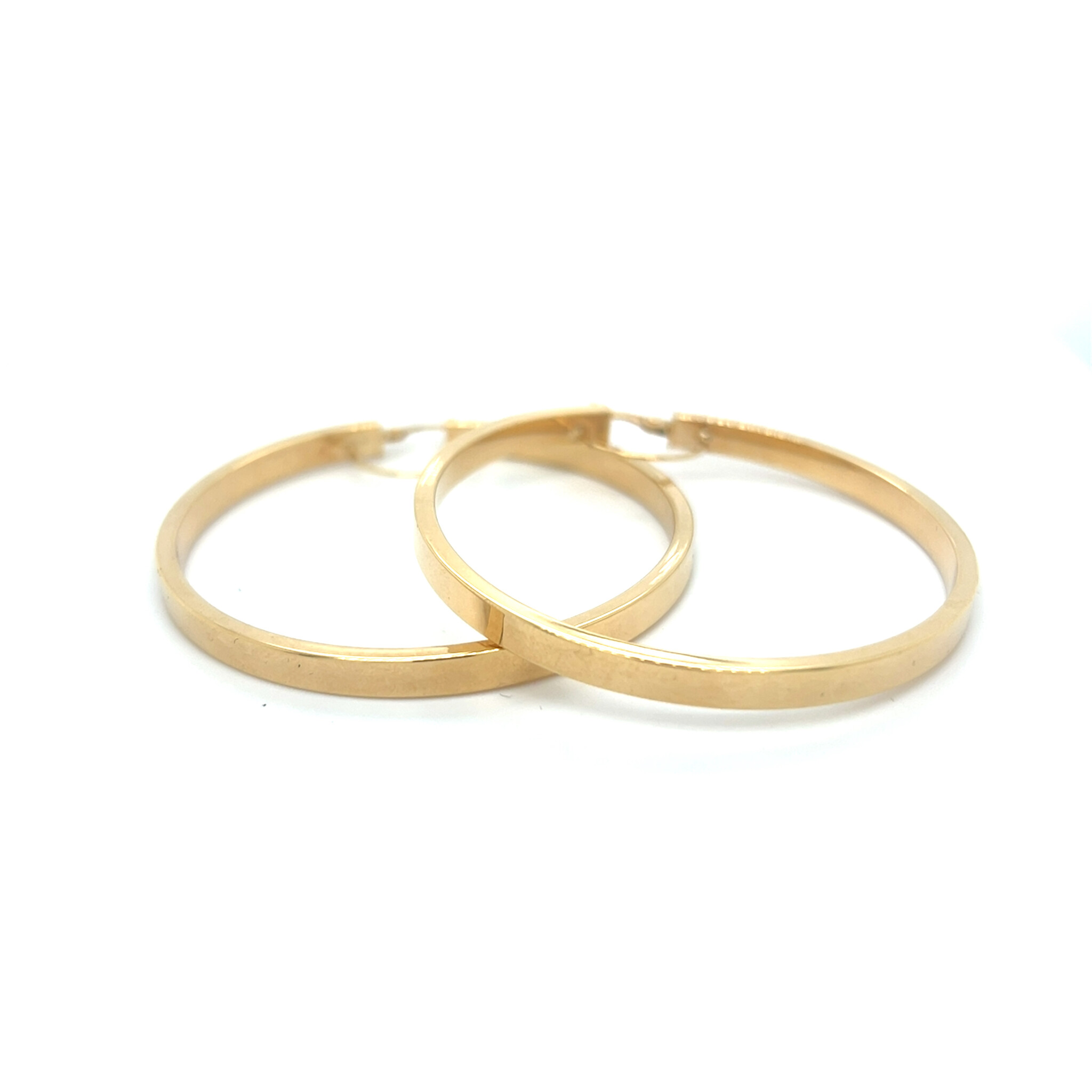 Oorbellen grote afgeplatte ringen-2