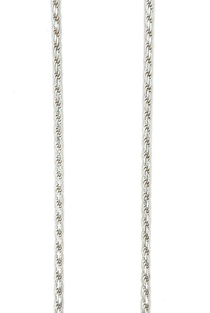 Rope chain massief zilver diamond cut