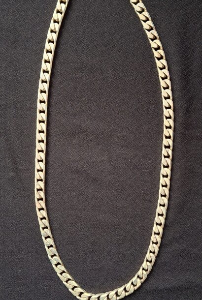 Ketting gourmet zilver 60 cm